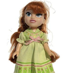 Disney Frozen 2019 6” Anna Doll Green Tulip Dress